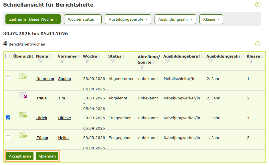 Externe Ausbilder - Schnellansicht - Berichtsheft akzeptieren oder ablehnen_de.png