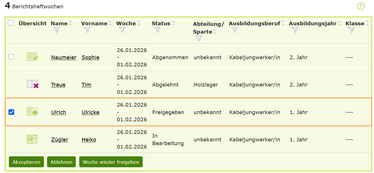 Ausbilder - Azubi im Berichtsheft auswählen - Schnellansicht_de.png