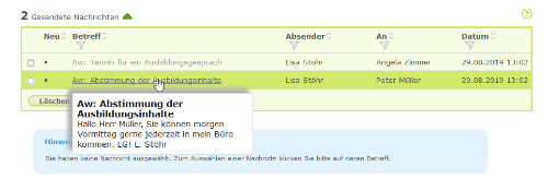 Ausbilder - Schnellansicht einer gesendeten Nachricht_de.png
