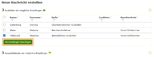 Auszubildende - Auszubildenden oder Ausbilder zur Empfängerliste hinzufügen_de.png