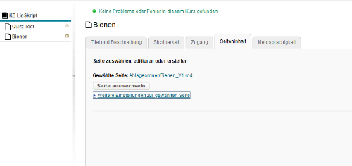 Kurseditor - Einzelne Seite mit LiaSkriptdatei_de