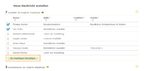 Externe Ausbilder - Auszubildenden oder Ausbilder zur Empfängerliste hinzufügen_de.png