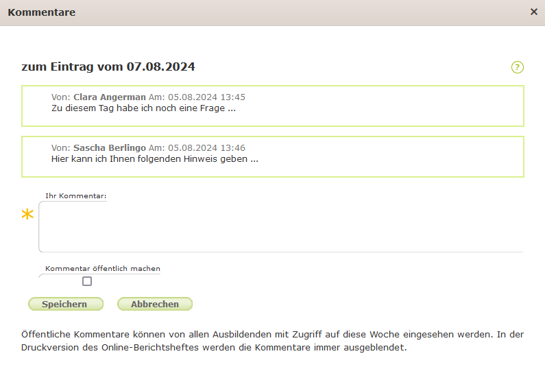 Betriebliche Ausbilder - Antwort des Auszubildenden auf hinterlegten Kommentar_de.png