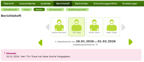 Betriebliche Ausbilder - Azubi im Berichtsheft auswählen_de.png