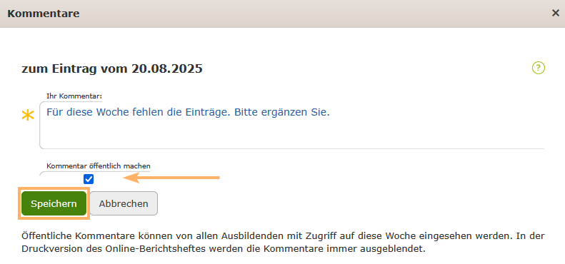 Betriebliche Ausbilder - Kommentar im Berichtsheft verfassen_de.png