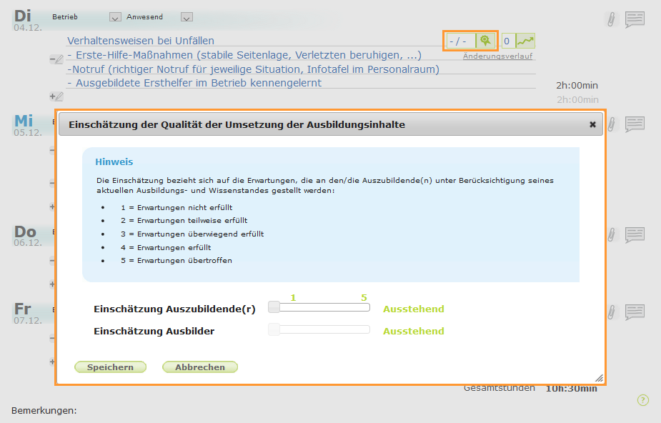 Azubi - Berichtsheft - Erwartungserfüllungseinschätzung - Tagesformat _de.png