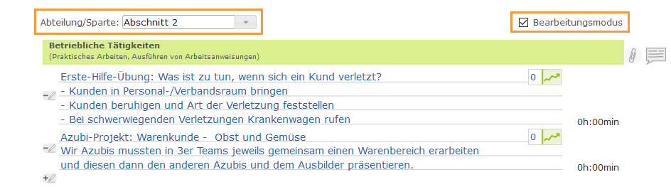 Berichtsheft - Woche - Grundlegende Einstellungen - Wochenformat_de.png