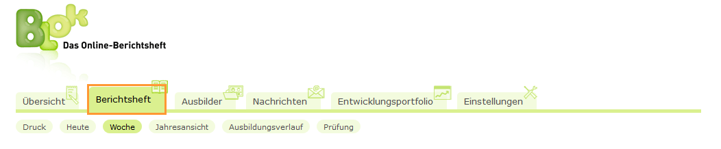 Auszubildende - Navigationsleiste Berichtsheft_de.png