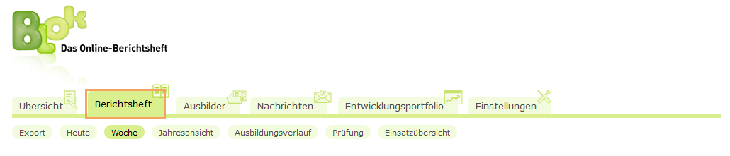 Auszubildende - Navigationsleiste Berichtsheft_de.png