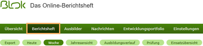 Auszubildende - Navigationsleiste Berichtsheft_de.png