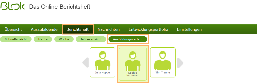 Berufsschullehrer - Auszubildenden für Ausbildungsverlauf auswählen_de.png