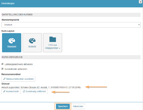 Kurseinstellungen - zugeordnetes Glossar_de.png